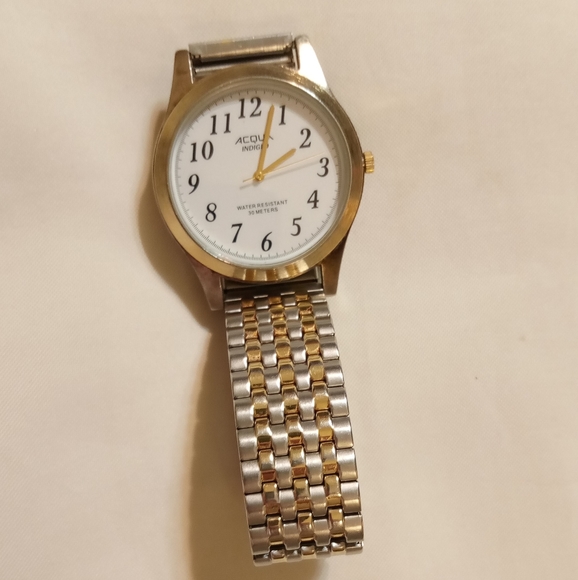 Acqua Indiglo Men's Steel Gold Tone Watch - Picture 6 of 10